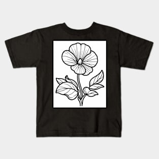 Black And White Sweetpea Design Kids T-Shirt